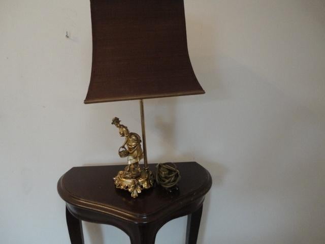 antieke tafellamp, Ophalen