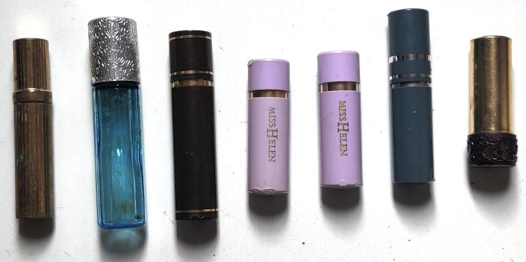 7 x lipstick van  circa 1960 vintage gebruikt, Sieraden, Tassen en Uiterlijk, Uiterlijk | Cosmetica en Make-up, Ophalen of Verzenden