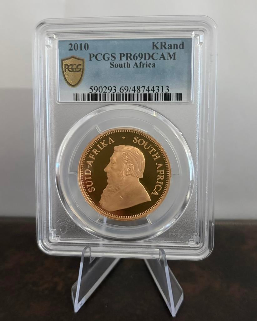 Krugerrand PROOF 1OZ Goud PR69DCAM slab, Ophalen of Verzenden, Goud