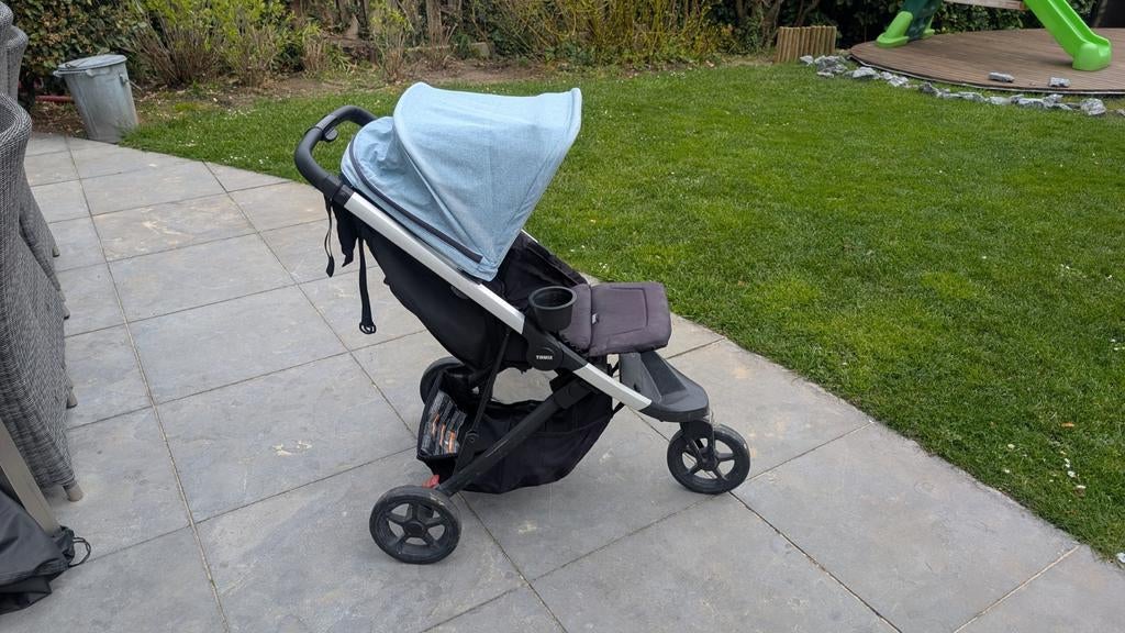 Thule Spring buggy incl. regenhoes, voetenzak, maxico adapte, Ophalen, Gebruikt, Overige merken, Verstelbare rugleuning