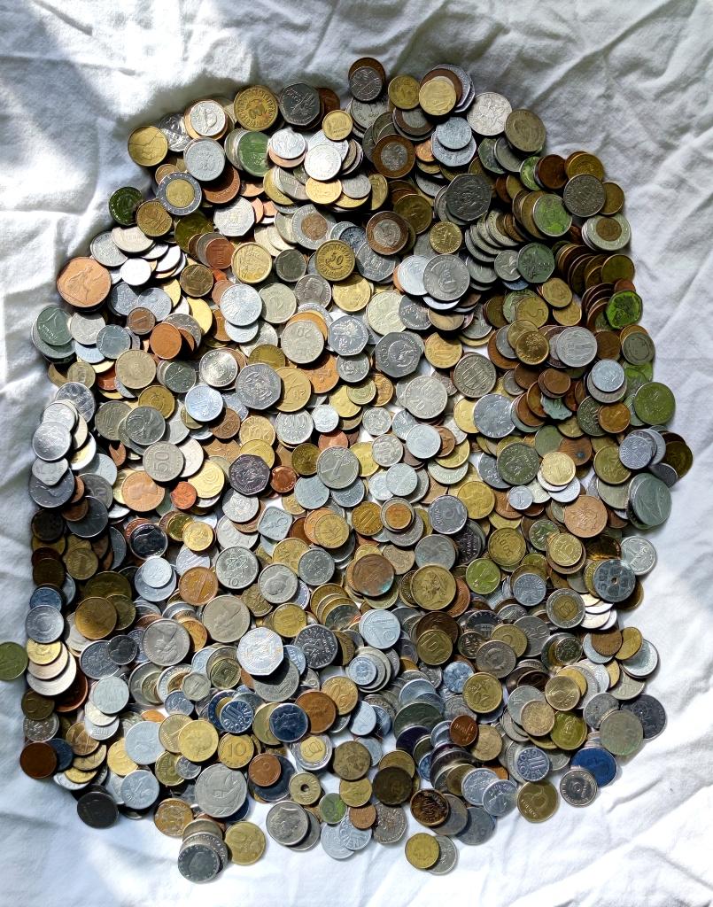 Partij wereldmunten van 3 kilo, Ophalen of Verzenden, Buitenland, Munten