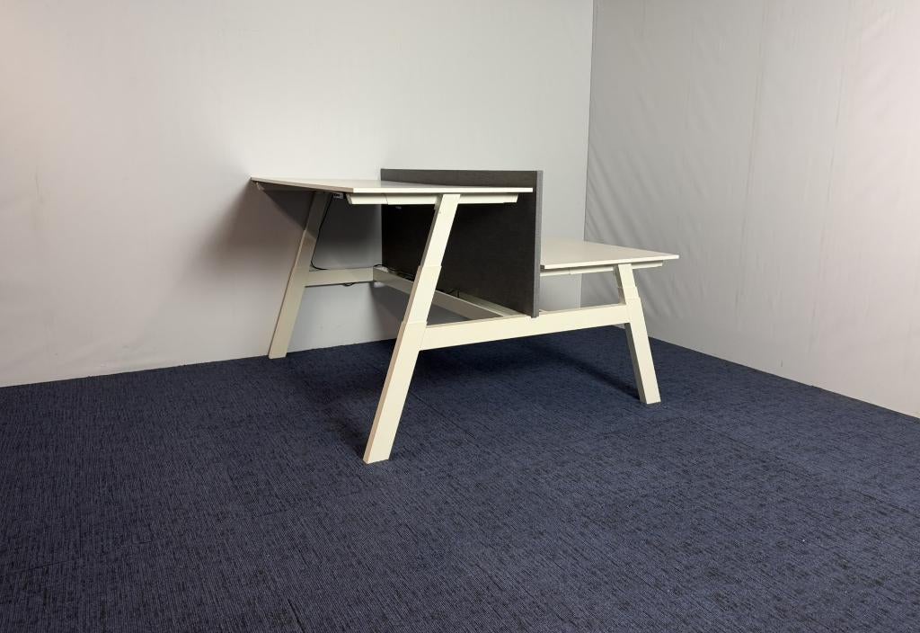 2 x Bench zit/sta bureau Drentea PiqNiq - 180 x 170 cm., Ophalen, In hoogte verstelbaar, Gebruikt