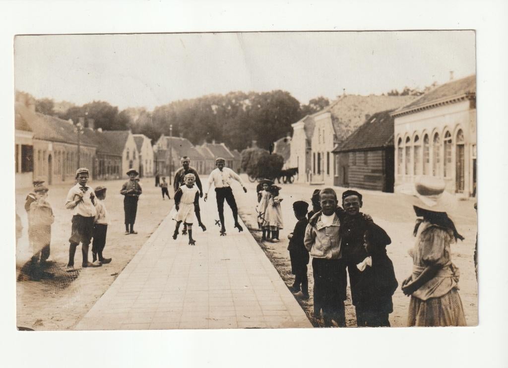 Haamstede - Rolschaatsen * Fotokaart * Burgh-Haamstede, Ophalen of Verzenden, Voor 1920, Gelopen, Noord-Brabant