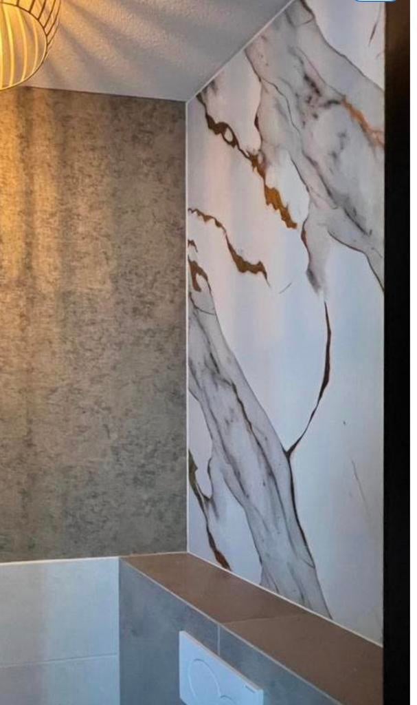 PVC marmeren achterwand toilet, Ophalen of Verzenden