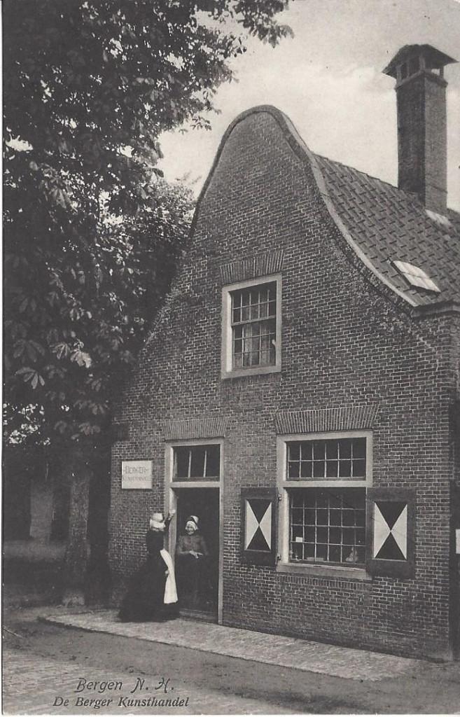 Bergen (N.H.) De Berger Kunsthandel, Klederdracht, Ophalen of Verzenden, Voor 1920, Ongelopen, Noord-Holland