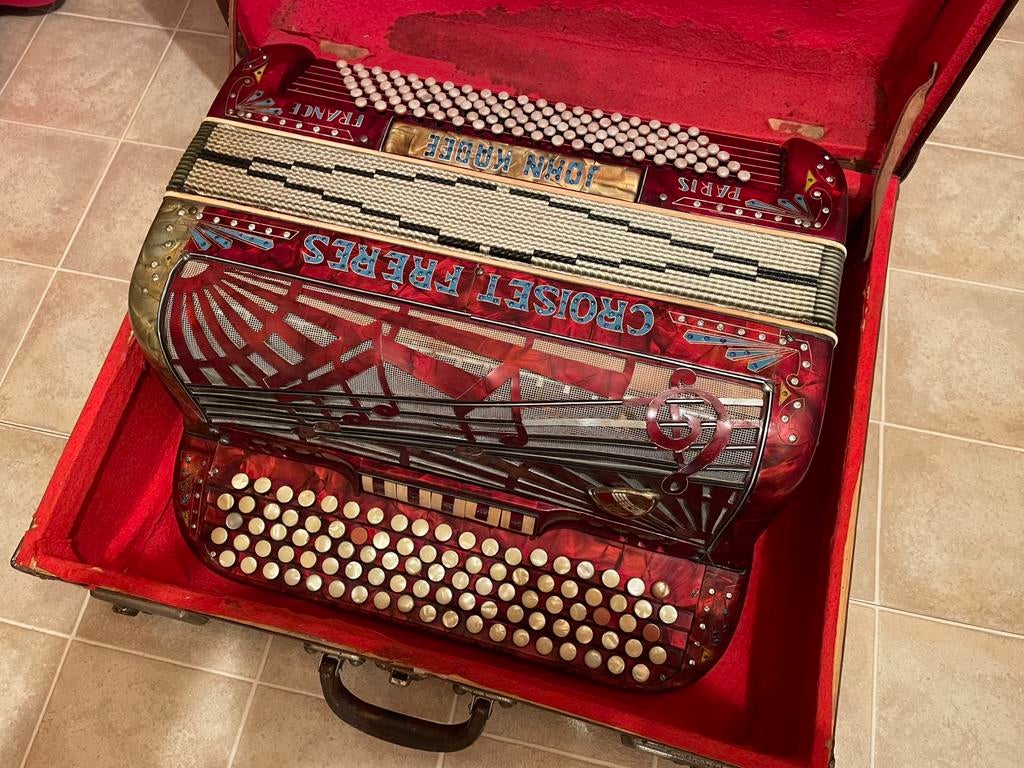 Croiset Frères / John Kadee accordeon, Muziek en Instrumenten, Accordeons, Gebruikt, Met koffer, Knopaccordeon, Ophalen