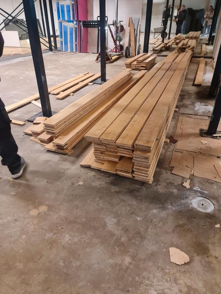 Deens esdoorn sportparket / gymzaalvloer / sportvloer 75 m², Ophalen of Verzenden