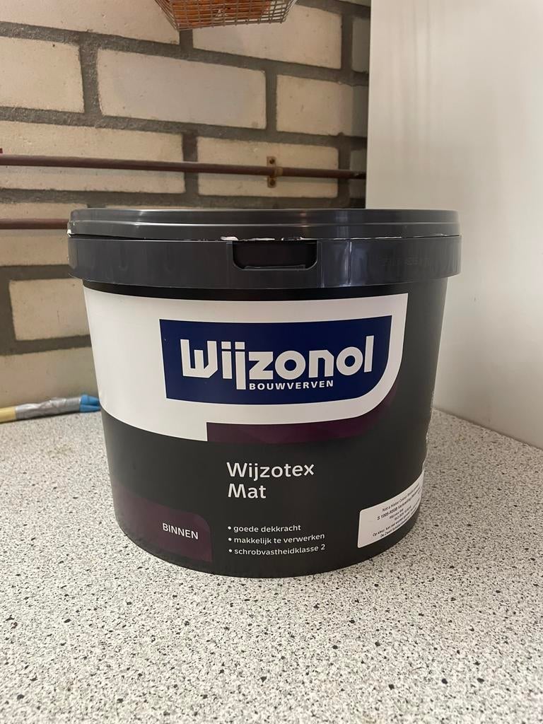 Muurverf/saus, 5 tot 10 liter, Ophalen of Verzenden, Grijs, Verf