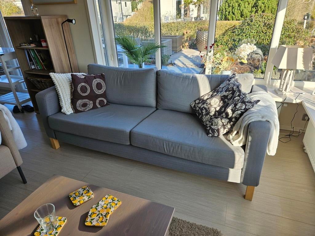 Gratis grijze bank - Comfortabel en stijlvol, Ophalen, Gebruikt, Rechte bank, Stof