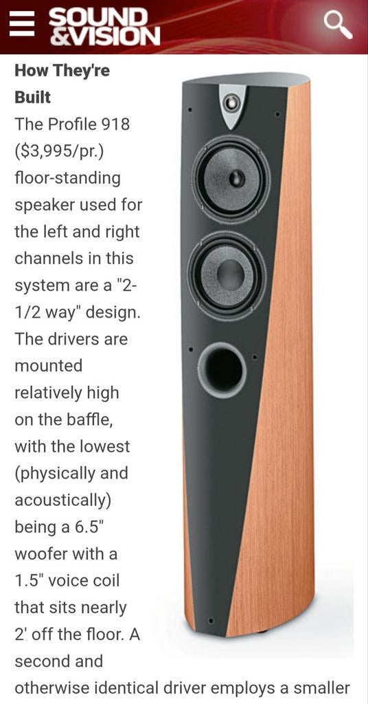 Focal JM Lab Profil 918 basreflex France made,nwprijs 2600,-, Overige merken, Gebruikt, Focal JM Lab, Ophalen of Verzenden