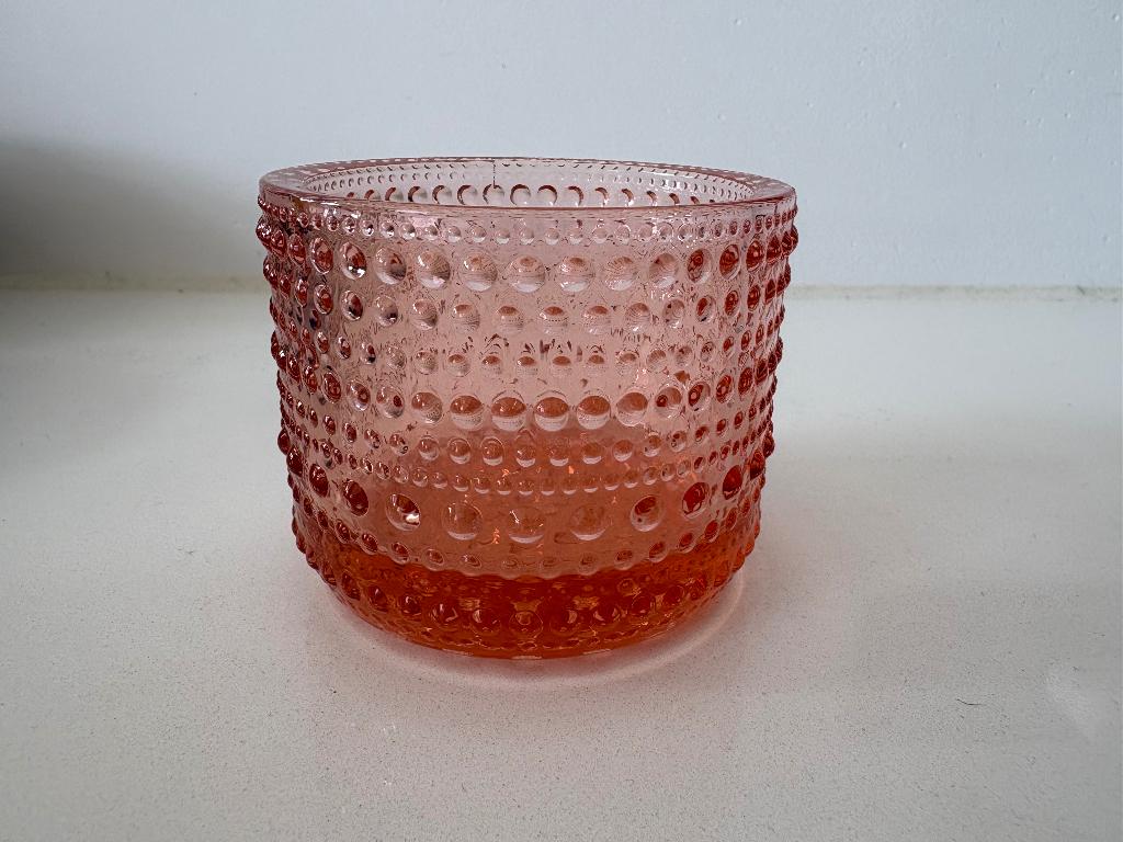 Iittala Kastehelmi salmon pink, Overige materialen, Overige kleuren, Ophalen of Verzenden, Zo goed als nieuw