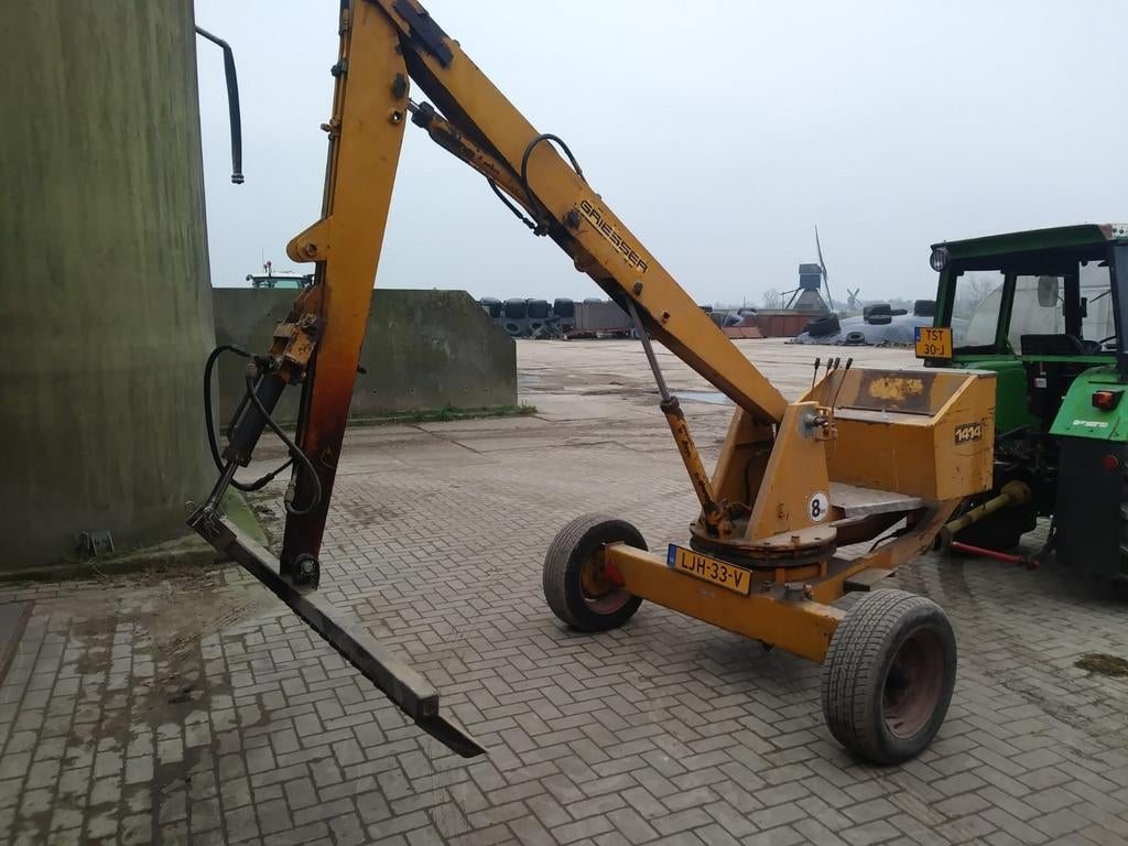 Getrokken wielkraan, Ophalen