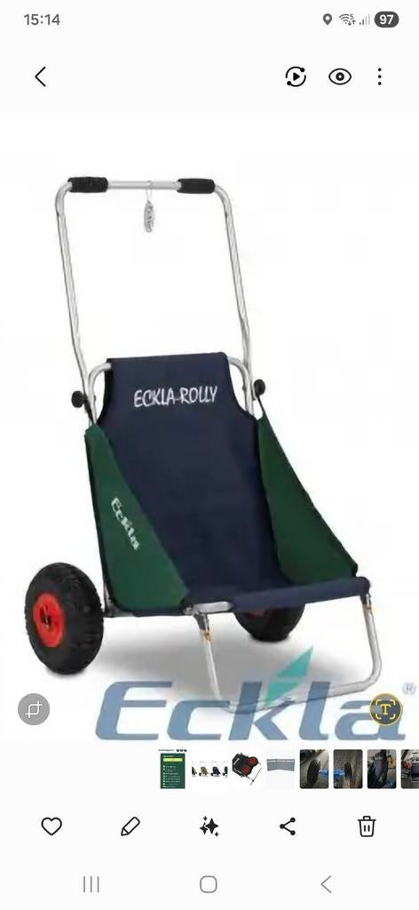 Eckla beach rolly ,transportwagen, Caravans en Kamperen, Ophalen, Gebruikt, Overige