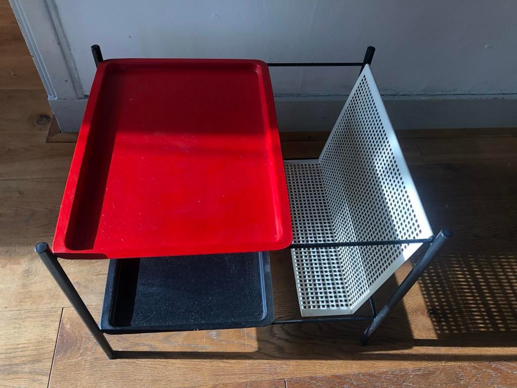 Vintage bijzettafel 'Gazetta' Tjerk Reijenga Pilastro, Ophalen, Minder dan 45 cm, Minder dan 55 cm, Gebruikt