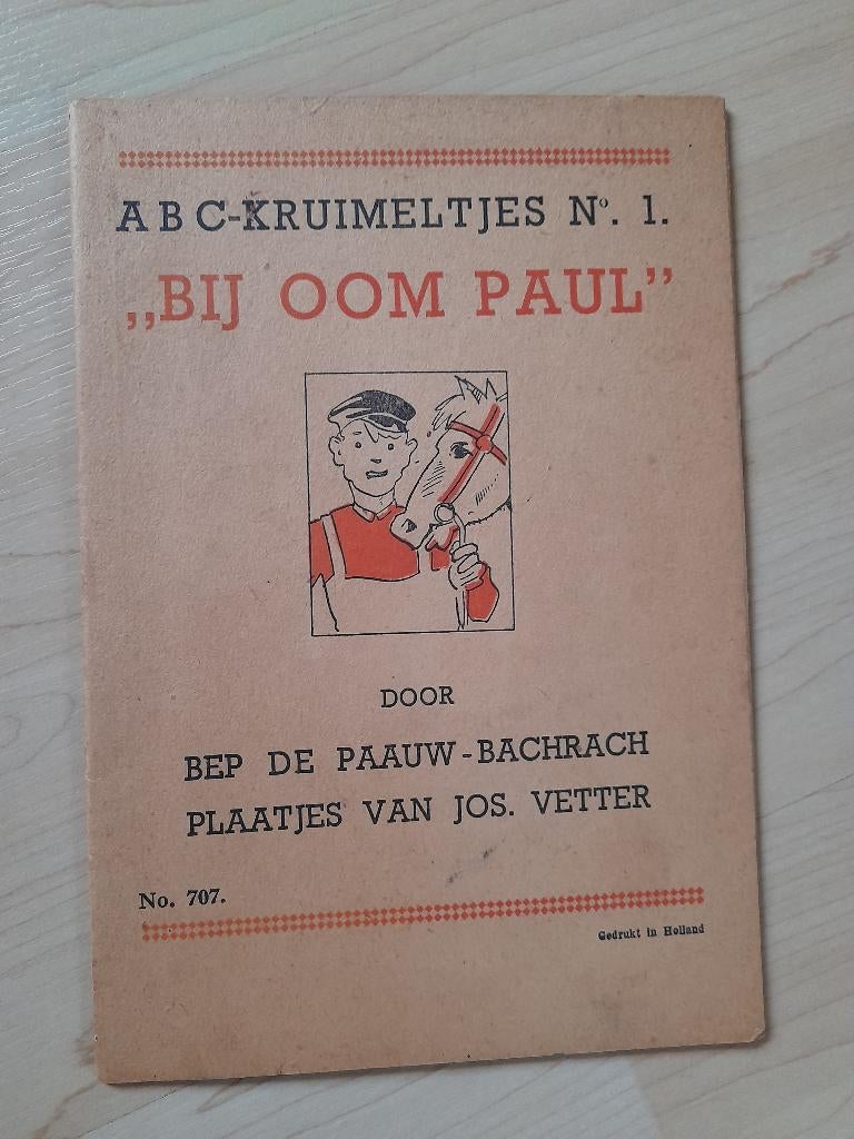 BIJ OOM PAUL Bep de Paauw-Bachrach ABC Kruimeltjes no. 1, Ophalen of Verzenden, Gelezen, Fictie algemeen
