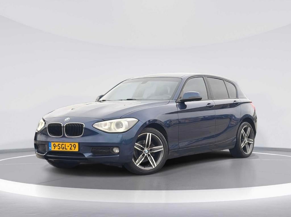 BMW 1-Serie 2.0 118D 5DR AUTOMAAT|LEDER|FULL, 1325 kg, 1995 cc, Zwart, Blauw