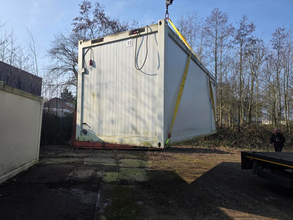 Sanitair douche unit container met douches, toiletwagen, Ophalen of Verzenden, Zo goed als nieuw, Douche