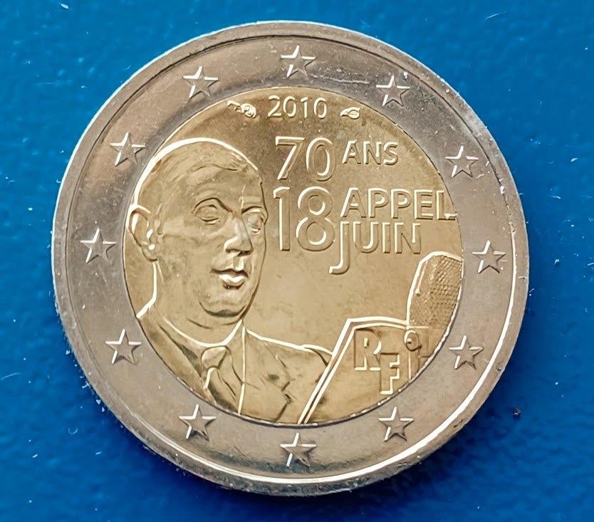 Frankrijk 2 Euro "De Gaulle" - 2010, Verzenden, Frankrijk, 2 euro
