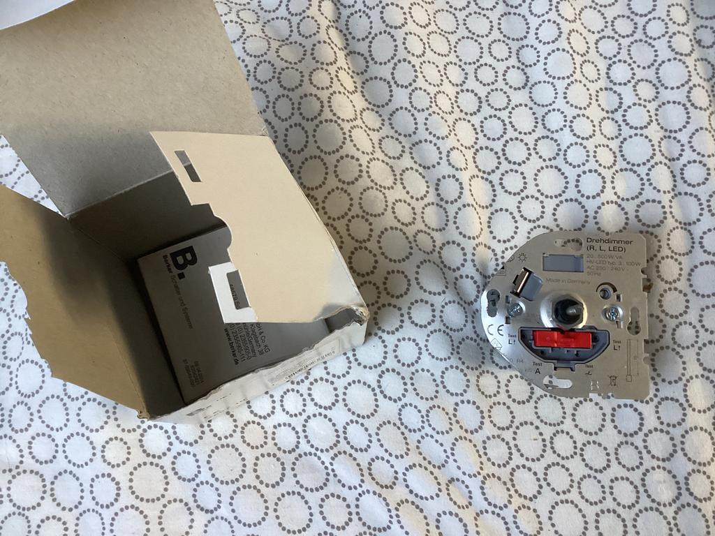 Hager Berker led - Dimmer 2873 Druk/draai soft-klik 3-100 W, Ophalen of Verzenden, Gebruikt