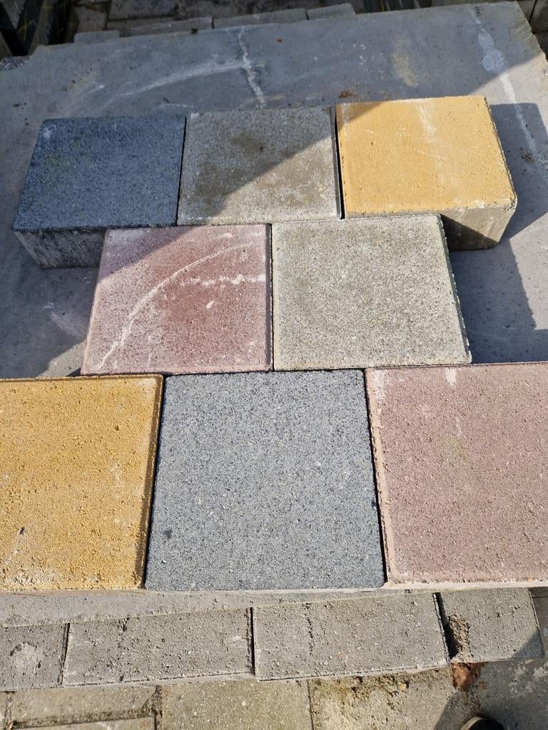 Dubbelklinker 21x21x8 brons, Tuin en Terras, Tegels en Klinkers, Ophalen, Nieuw, Beton, Terrastegels