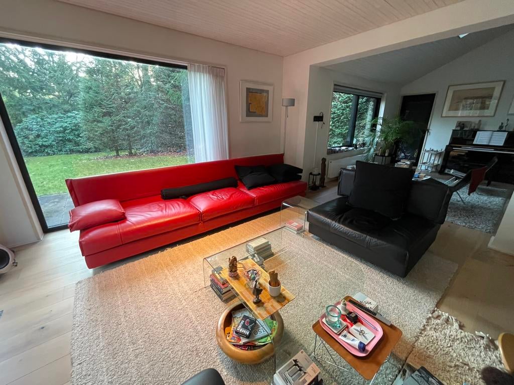 Saporiti Italia 3 zitsbank en love seat, Ophalen, Zo goed als nieuw, Rechte bank, Vierpersoons of meer