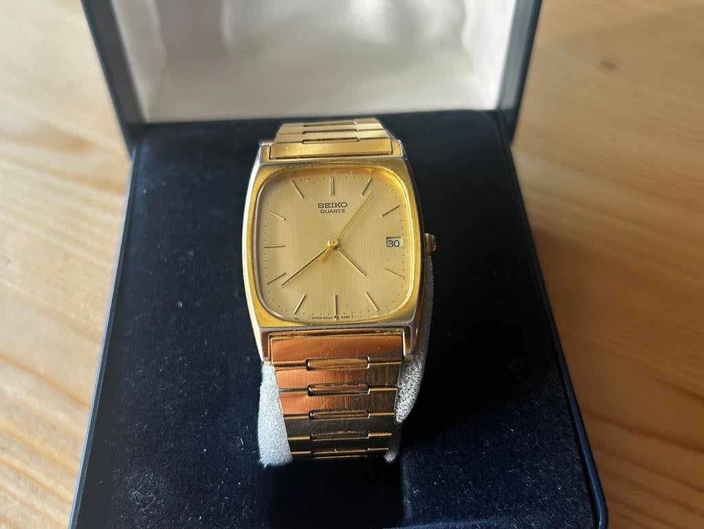 Vintage seiko goudkleurig horloge, Ophalen of Verzenden, Gebruikt