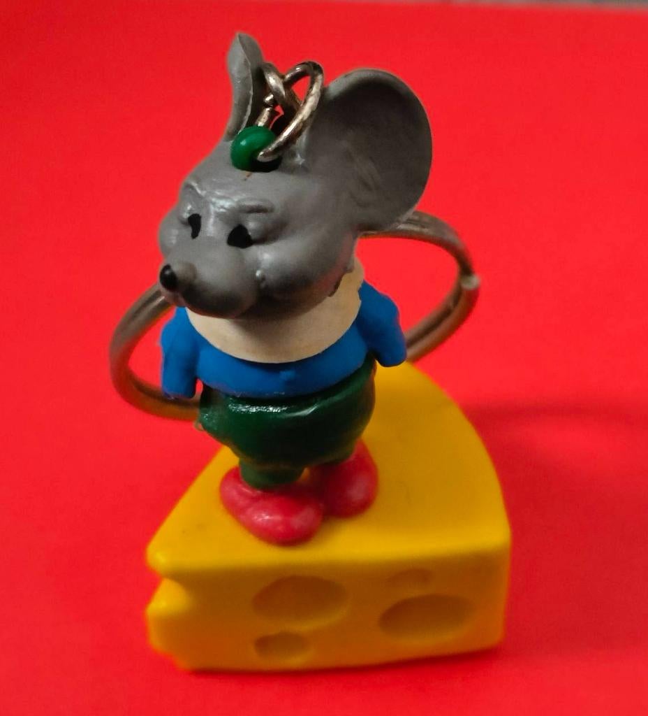 Muis op kaas sleutelhanger, Ophalen of Verzenden, Zo goed als nieuw, Dier of Natuur