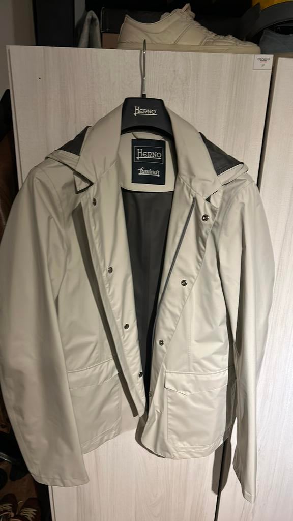 Herno zomerregenjas te koop, Kleding | Heren, Ophalen of Verzenden, Zo goed als nieuw, Maat 48/50 (M), Wit