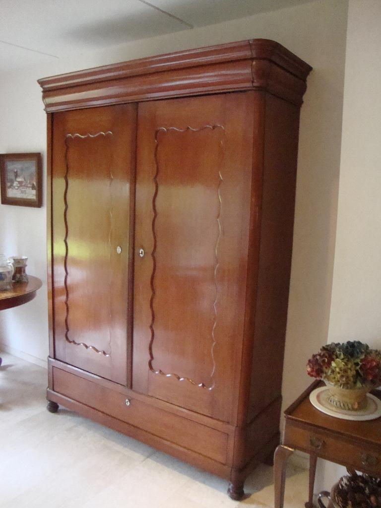 Antieke eiken biedermeijer linnenkast, Antiek en Kunst, Antiek | Meubels | Stoelen en Banken, Ophalen