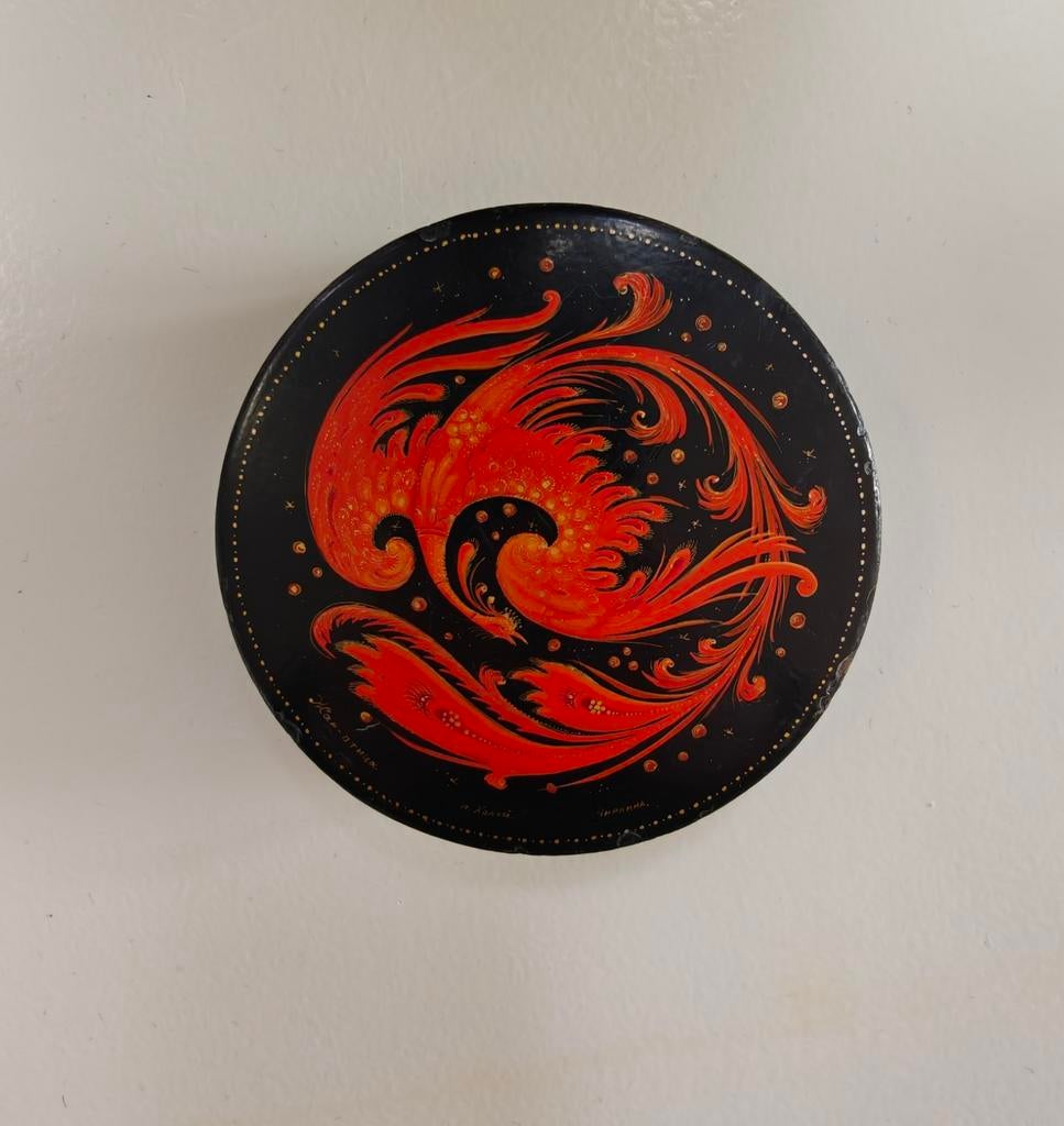 Russisch handgeschilderd lakdoosje, Ophalen of Verzenden