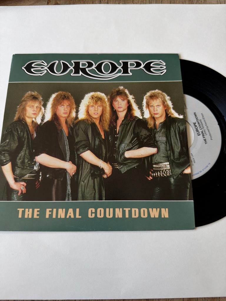 Europe - The Final Countdown vinyl single, Ophalen, Gebruikt, 7 inch, Poprock