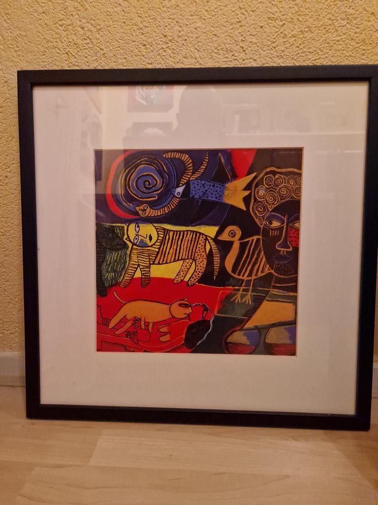 2 kunstwerken Maartje Wijngaarden 50 x 50, Ophalen