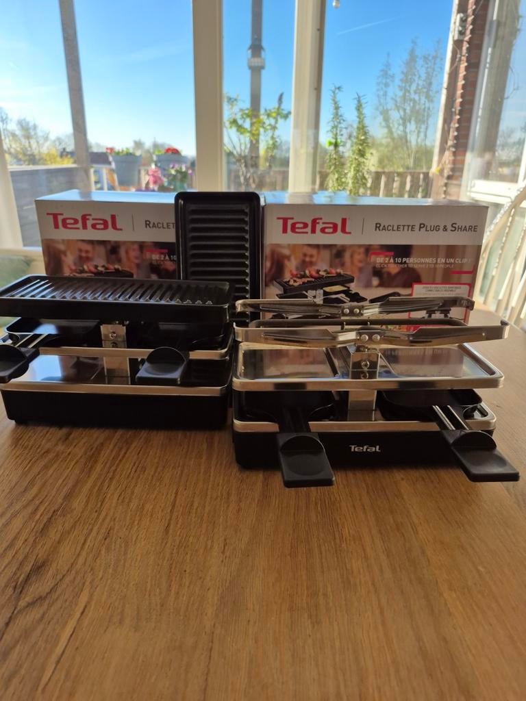 Tefal Raclette Plug & Play Gourmet - Uitbreidbaar, Witgoed en Apparatuur, Gourmetstellen, Ophalen of Verzenden, Zo goed als nieuw