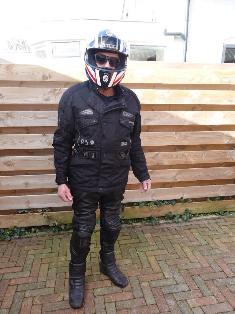 Motorbroek en Jas + Helm laarzen handschoenen., Motoren, Kleding | Motorkleding, Ophalen, Overige typen, Heren, IXS
