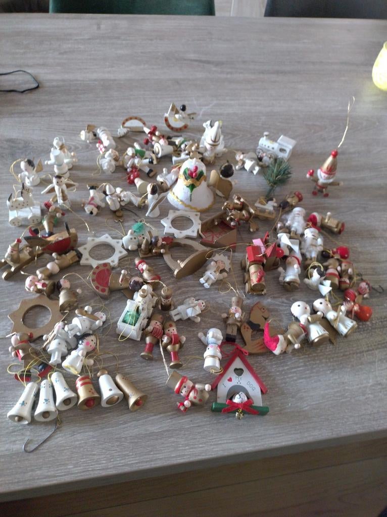 Houten kerst hangers vintage, Diversen, Kerst, Ophalen