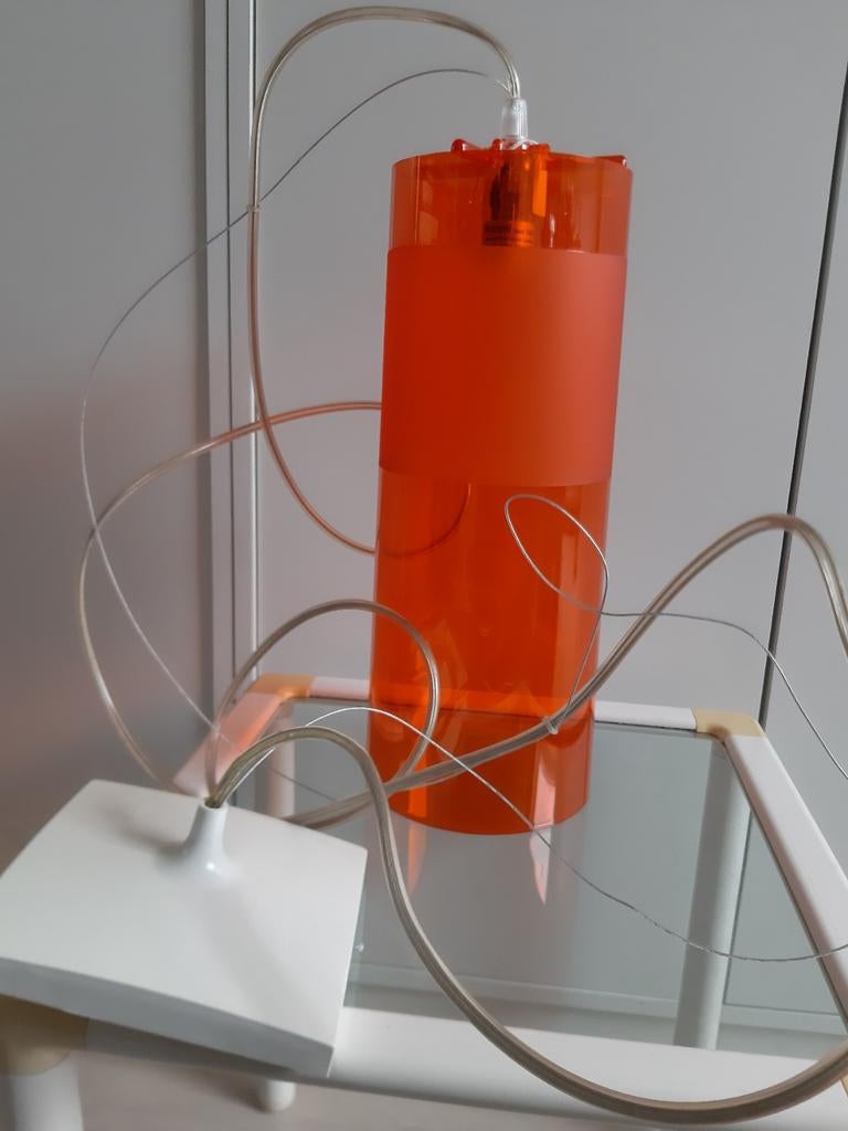 Kartell hanglamp transparant oranje incl originele doos, Ophalen of Verzenden, Minder dan 50 cm