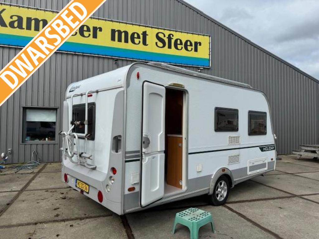 Knaus Eifelland Holiday 420QD 2008 voortent en fietsendrager, Caravans en Kamperen, Niet ingevuld, Bedrijf, Eifelland, 4 tot 5 meter