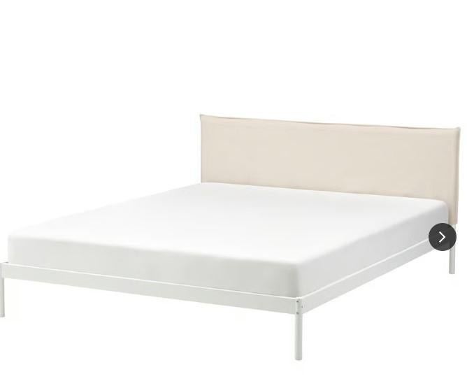 Ikea kleppstad bed 140 x 200, Ophalen, Gebruikt, Beige, Tweepersoons