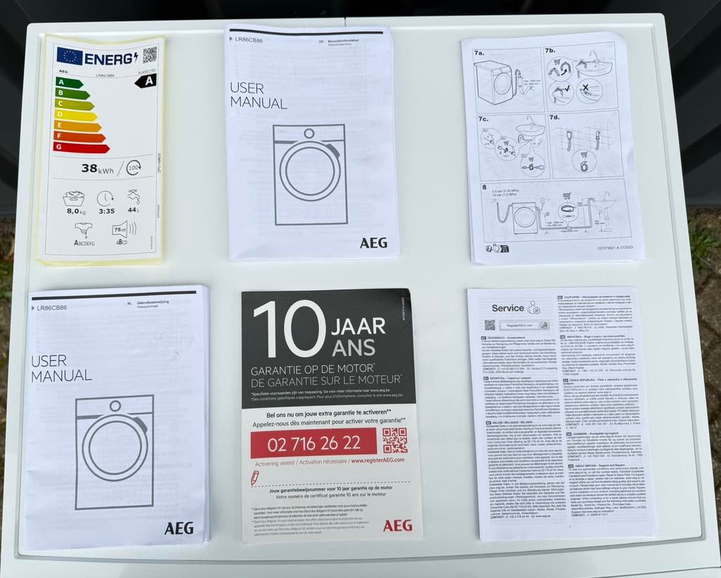 AEG 8000 SERIES PowerCare 1-8kg Wasmachine Nieuw+garantie✅, Witgoed en Apparatuur, Ophalen of Verzenden, Zo goed als nieuw, Voorlader