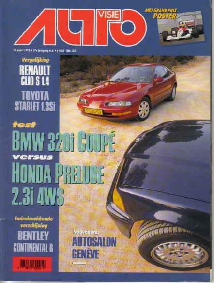 Autovisie 6 1992 : Renault Clio S 1.4 - Toyota Starlet 1.3Si, Ophalen of Verzenden, Gelezen, Algemeen