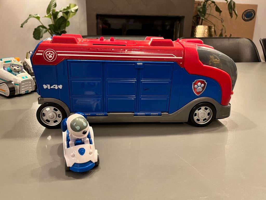 Paw Patrol Bus met Robohond en Auto, Ophalen of Verzenden, Gebruikt, Jongen of Meisje