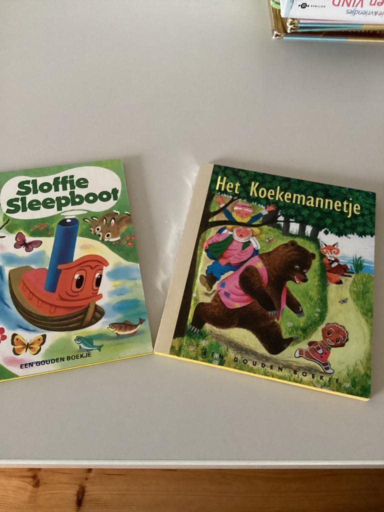 Gouden Boekjes: Sloffie Sleepboot & Het Koekemannetje (2 stu, Boeken, Ophalen of Verzenden, Zo goed als nieuw, Sprookjes