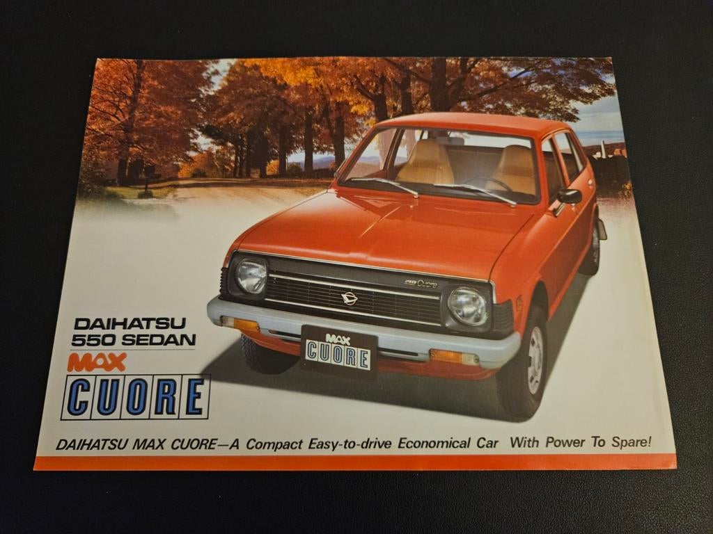 Leaflet Daihatsu Cuore Max 550 Sedan, Ophalen of Verzenden, Zo goed als nieuw, Overige merken