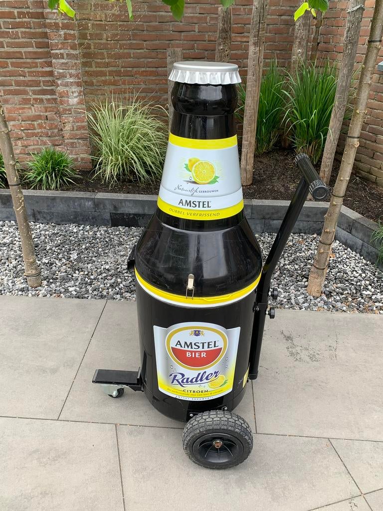 Bbq Nieuw amstel radler houtskool barbecue met cooler bbq, Ophalen, Zo goed als nieuw
