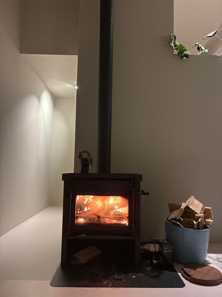 Janco de Jong Janus 12 Houtkachel 12KW, Huis en Inrichting, Ophalen, Gebruikt, Houtkachel, Vrijstaand