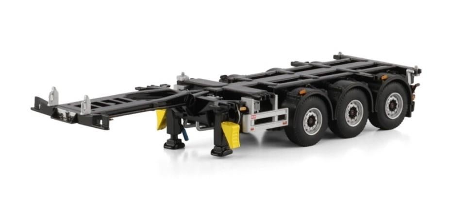 WSI 3 ASSIGE UITSCHUIFBARE CONTAINER TRAILER, Hobby en Vrije tijd, Modelauto's | 1:50, Nieuw, Bus of Vrachtwagen, Wsi, Ophalen of Verzenden