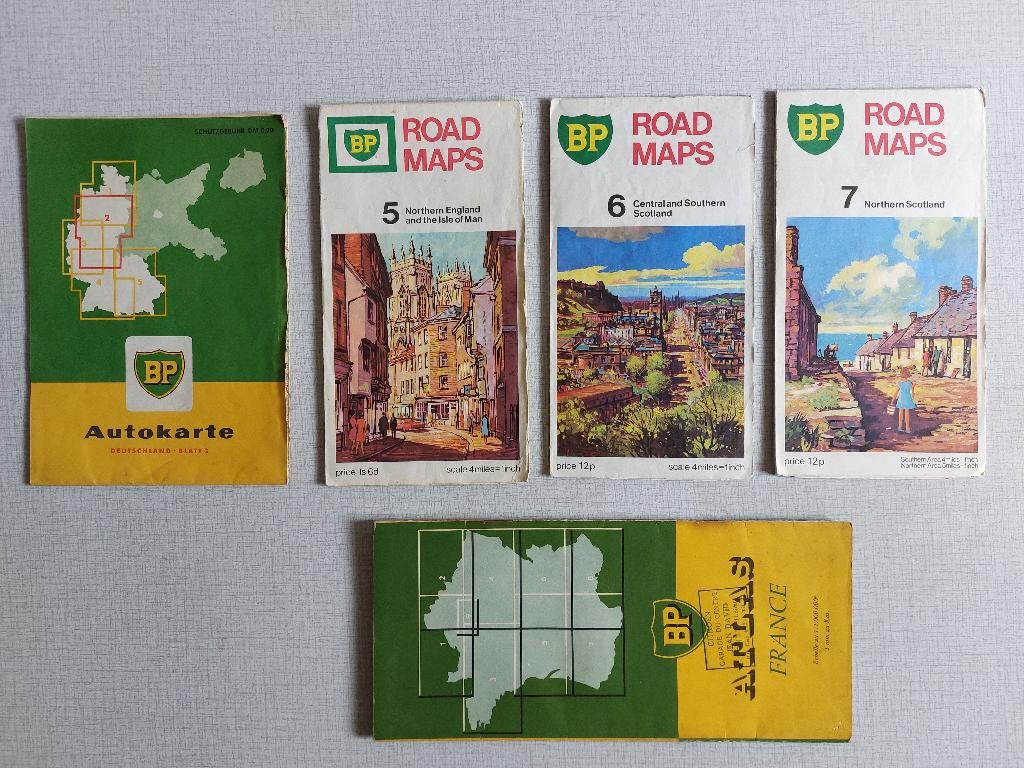 Oude Wegenkaarten Benzine & Olie van BP, Ophalen of Verzenden, Gebruikt, Gebruiksvoorwerp