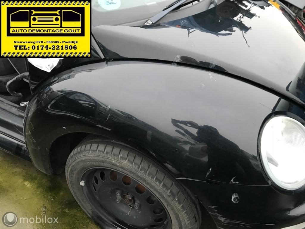 Volkswagen Beetle ('98-'10)Spatbord Scherm Rechts Voor Zwart, Gebruikt, Volkswagen, Ophalen of Verzenden, Volkswagen