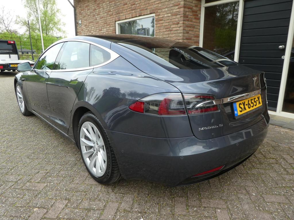 Tesla Model S 75D Base Panoramadak inclusief BTW, Gebruikt, Zwart, Model S, Leder en Stof