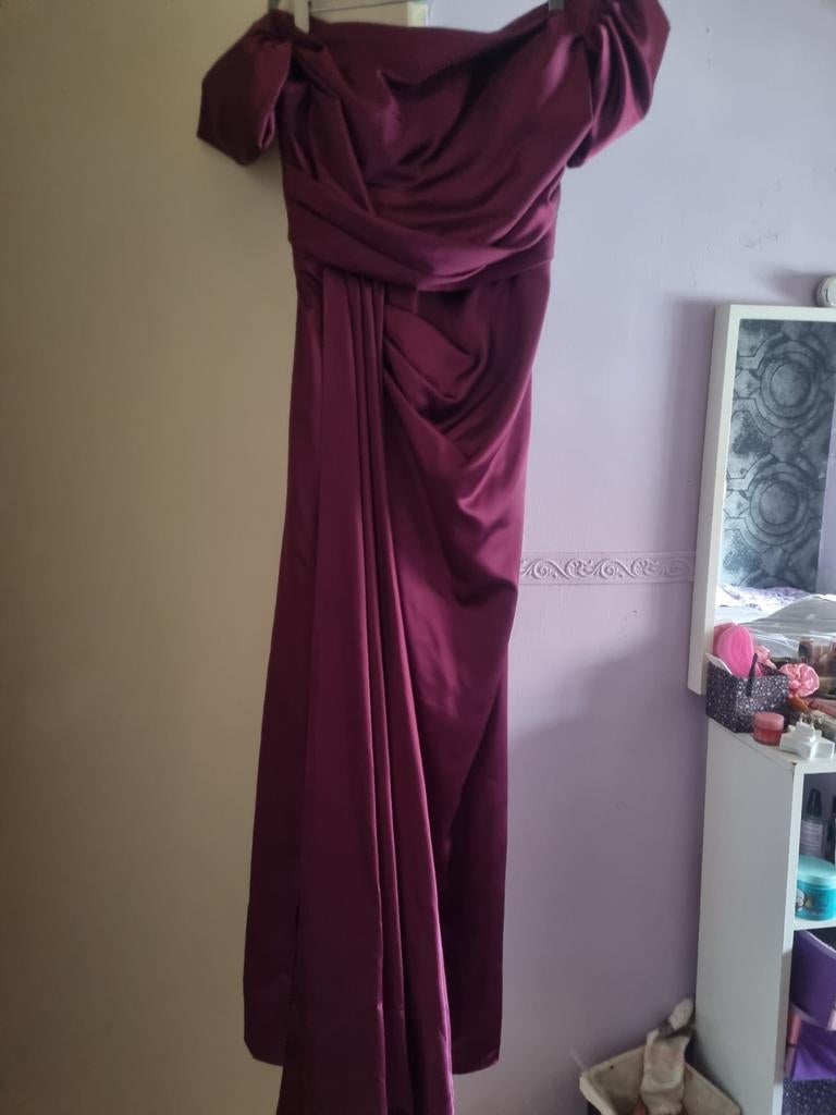 Tugba jurk bordeauxrood, Kleding | Dames, Maat 38/40 (M), Ophalen of Verzenden, Zo goed als nieuw, Rood